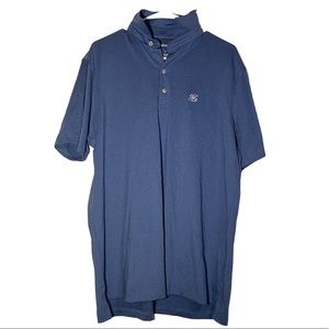 Johnnie-O Men’s Course Logo Prep Performance Birdie Golf Lake Blue Polo Size L